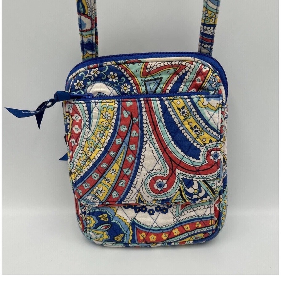 Vera Bradley Maina Paisley Quilted Cotton Mini Hipster Crossbody Bag